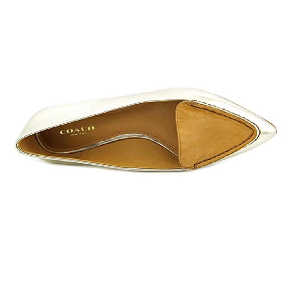 Rare COACH Platinum Flats, Size 8 1/2, NWT - Picture 5 of 6